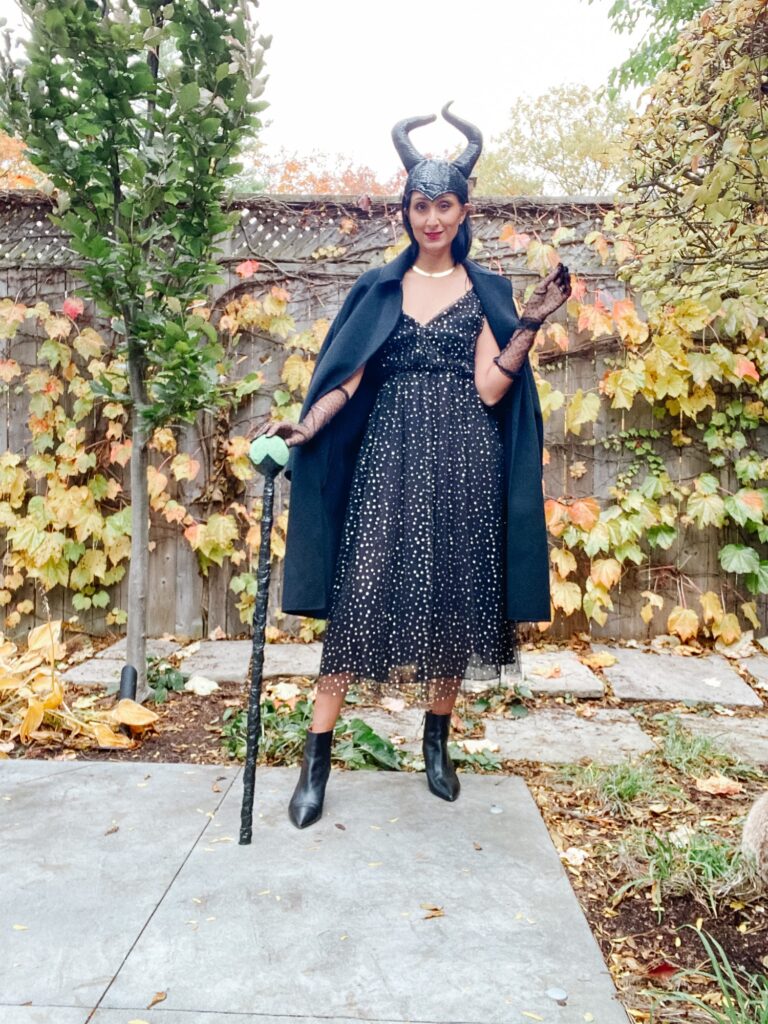 DIY Halloween costume as Maleficent